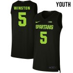 Youth Cassius Winston Michigan State Spartans #5 Nike NCAA Black Authentic College Stitched Basketball Jersey RZ50L70BF
